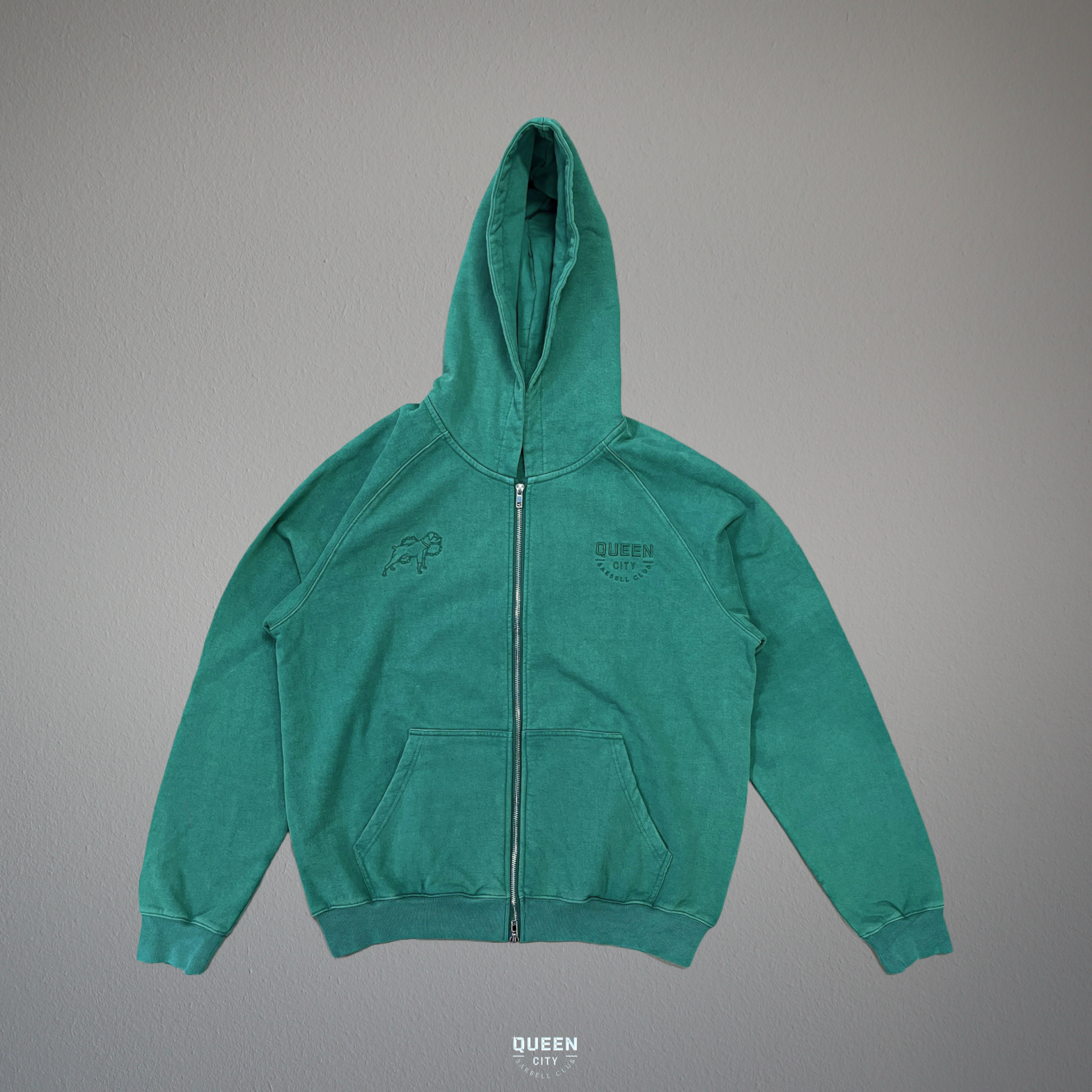 HEAVYWEIGHT VINTAGE ZIP UP // POWDERED PINE