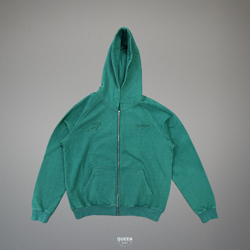 HEAVYWEIGHT VINTAGE ZIP UP // POWDERED PINE