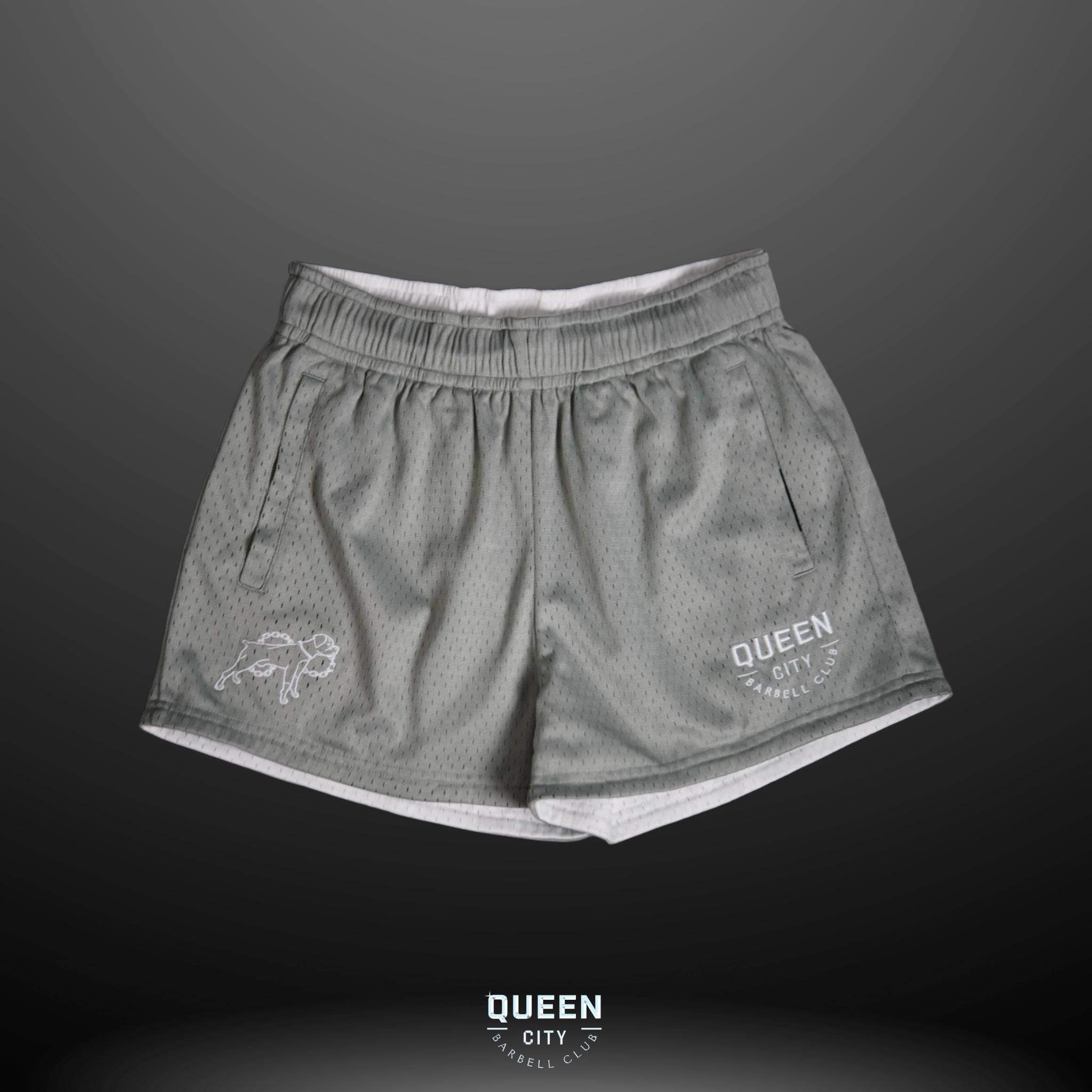 REVERSIBLE LUX MESH SHORTS // GREY & WHITE