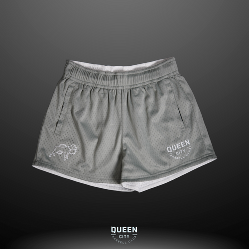 REVERSIBLE LUX MESH SHORTS // GREY & WHITE