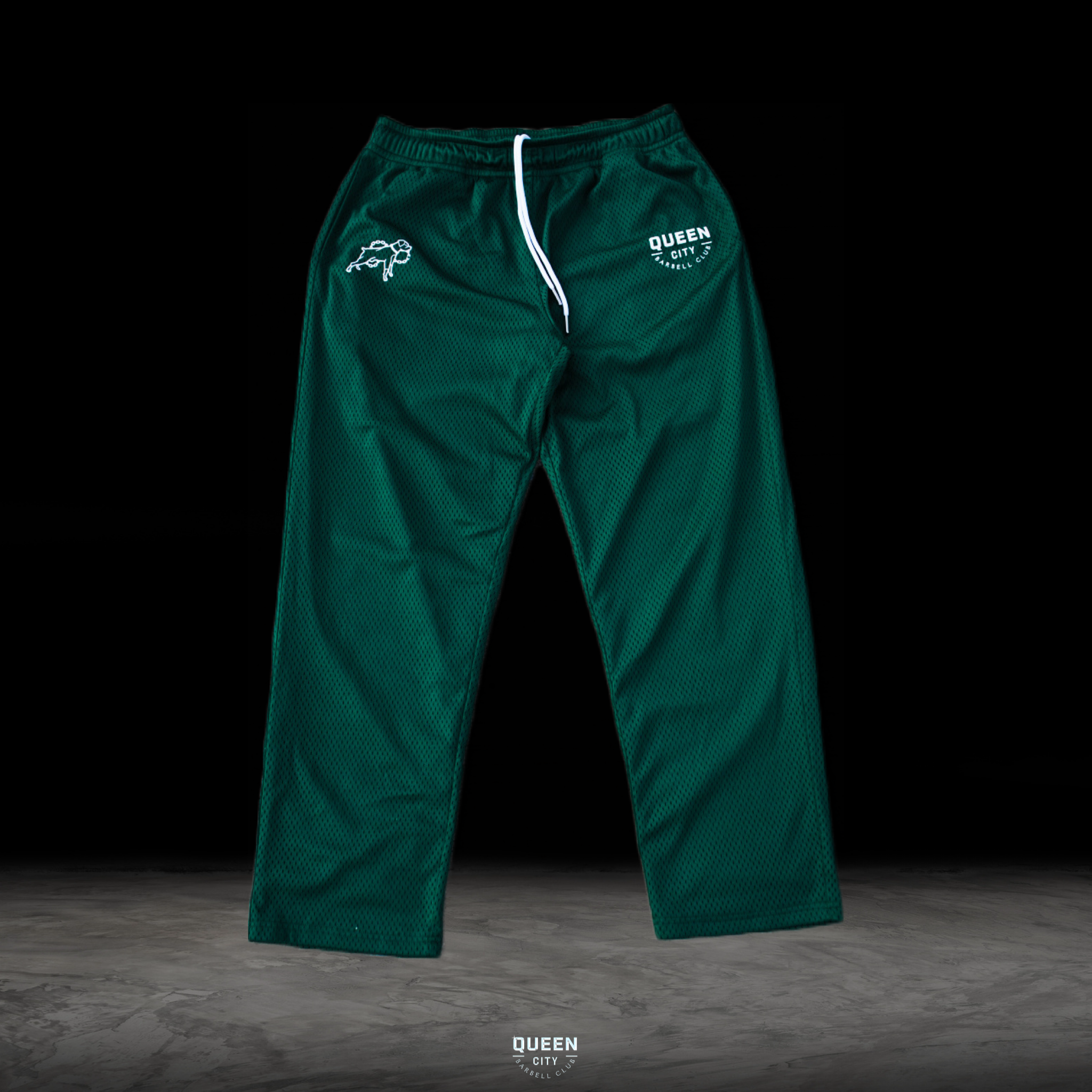 PREORDER: MESH RETRO TROUSERS // EMERALD GREEN