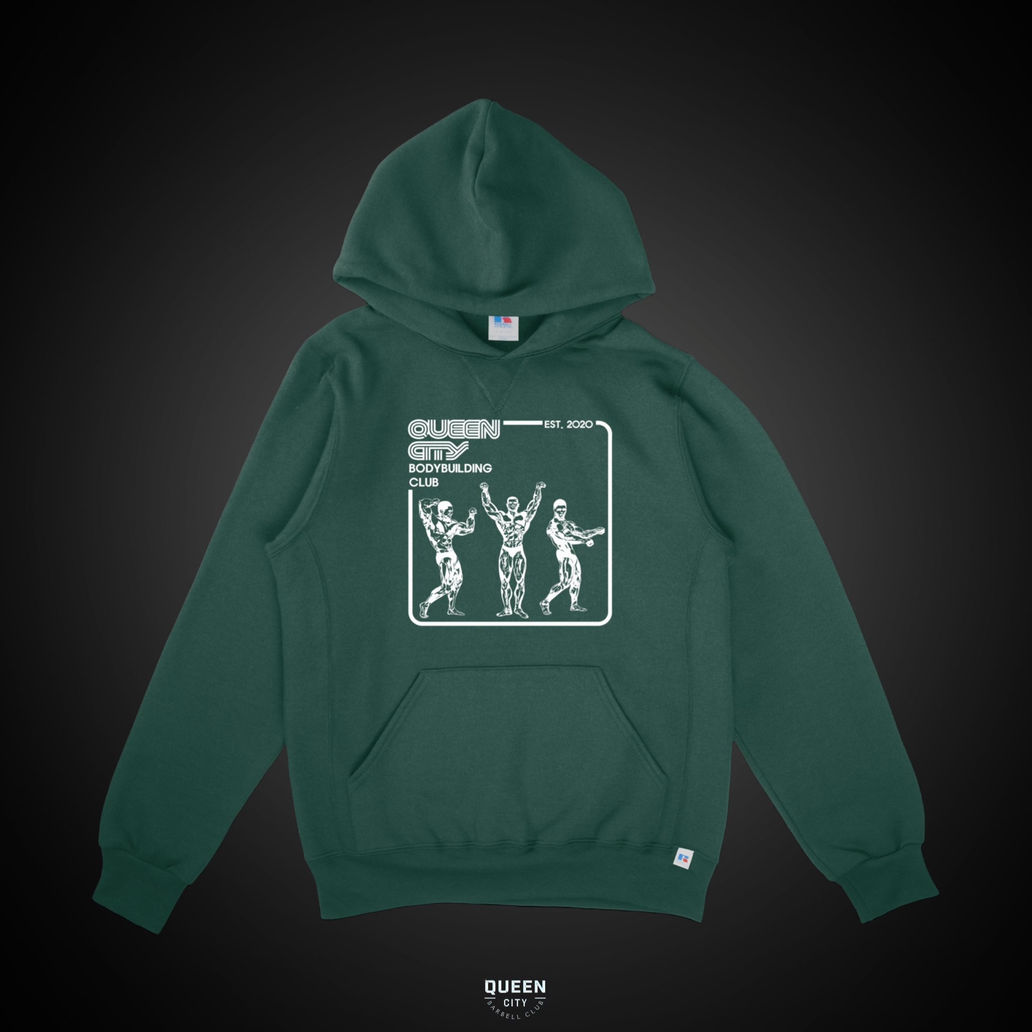 BODYBUILDING CLUB HOODIE // DARK GREEN