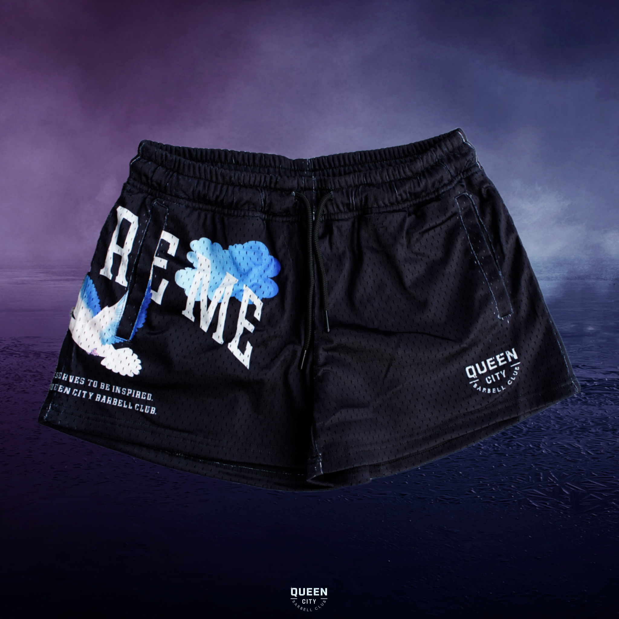 LUX MESH SHORTS // INSPIRE ME BLACK