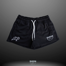 REVERSIBLE LUX MESH SHORTS // BLACK & NAVY BLUE