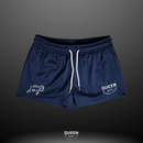 REVERSIBLE LUX MESH SHORTS // BLACK & NAVY BLUE