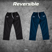 REVERSIBLE MESH RETRO TROUSERS // BLACK & NAVY BLUE
