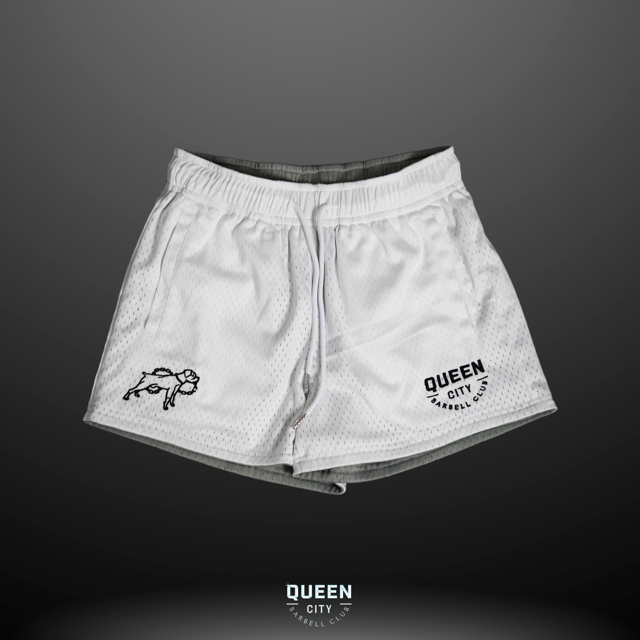 REVERSIBLE LUX MESH SHORTS // GREY & WHITE