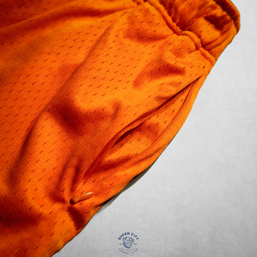 REVERSIBLE ZIPPER LUX MESH SHORTS // GREEN & ORANGE