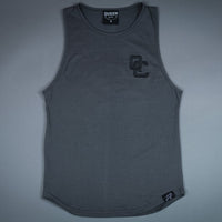 MONOGRAM MUSCLE TANK // CHARCOAL GREY