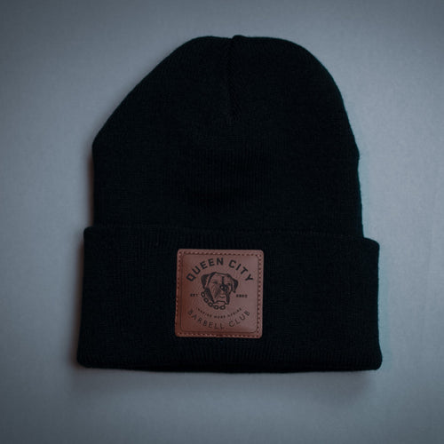 LOGO LEATHER PATCH BEANIE