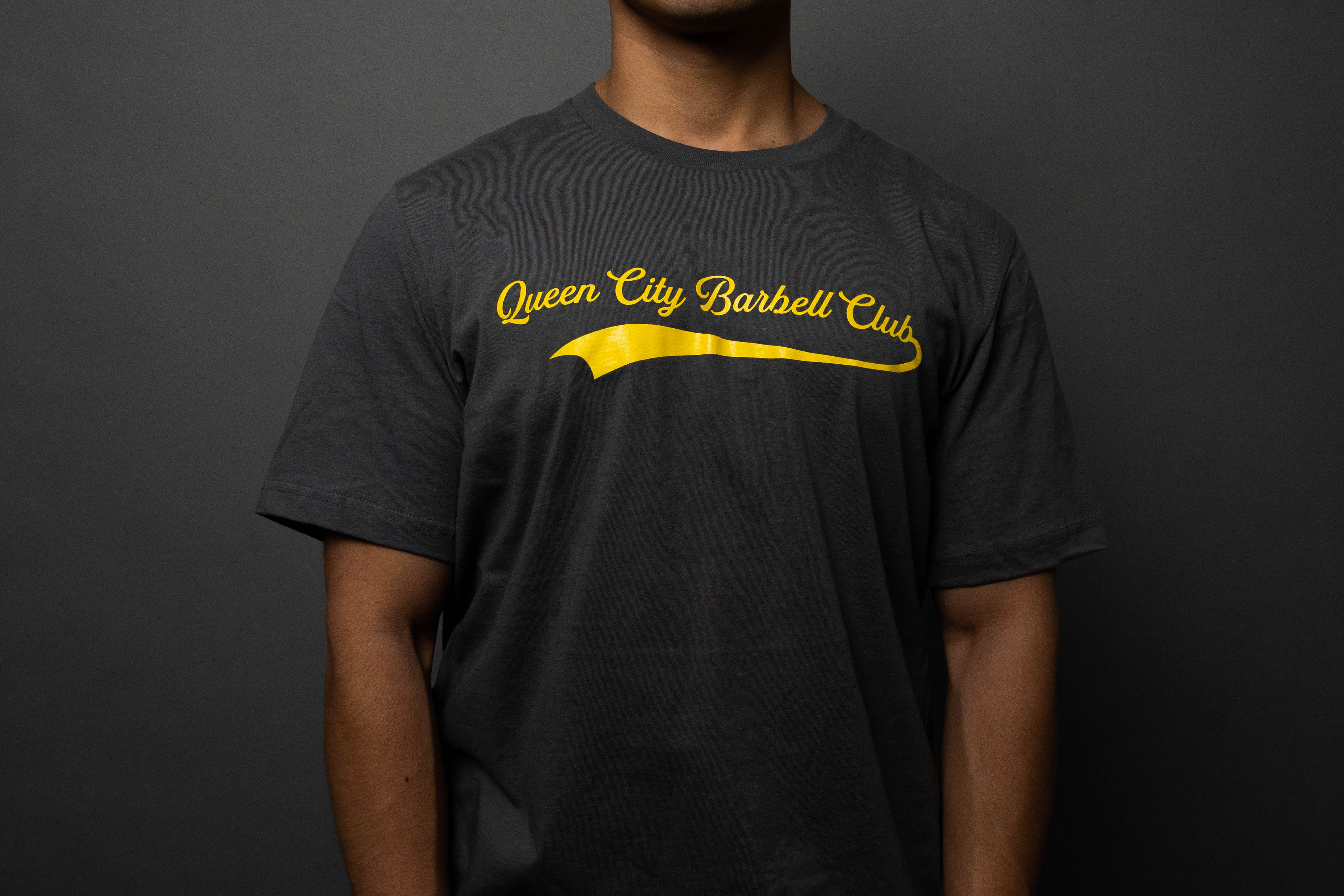 Queen City Barbell Club Scripted Tee // Asphalt