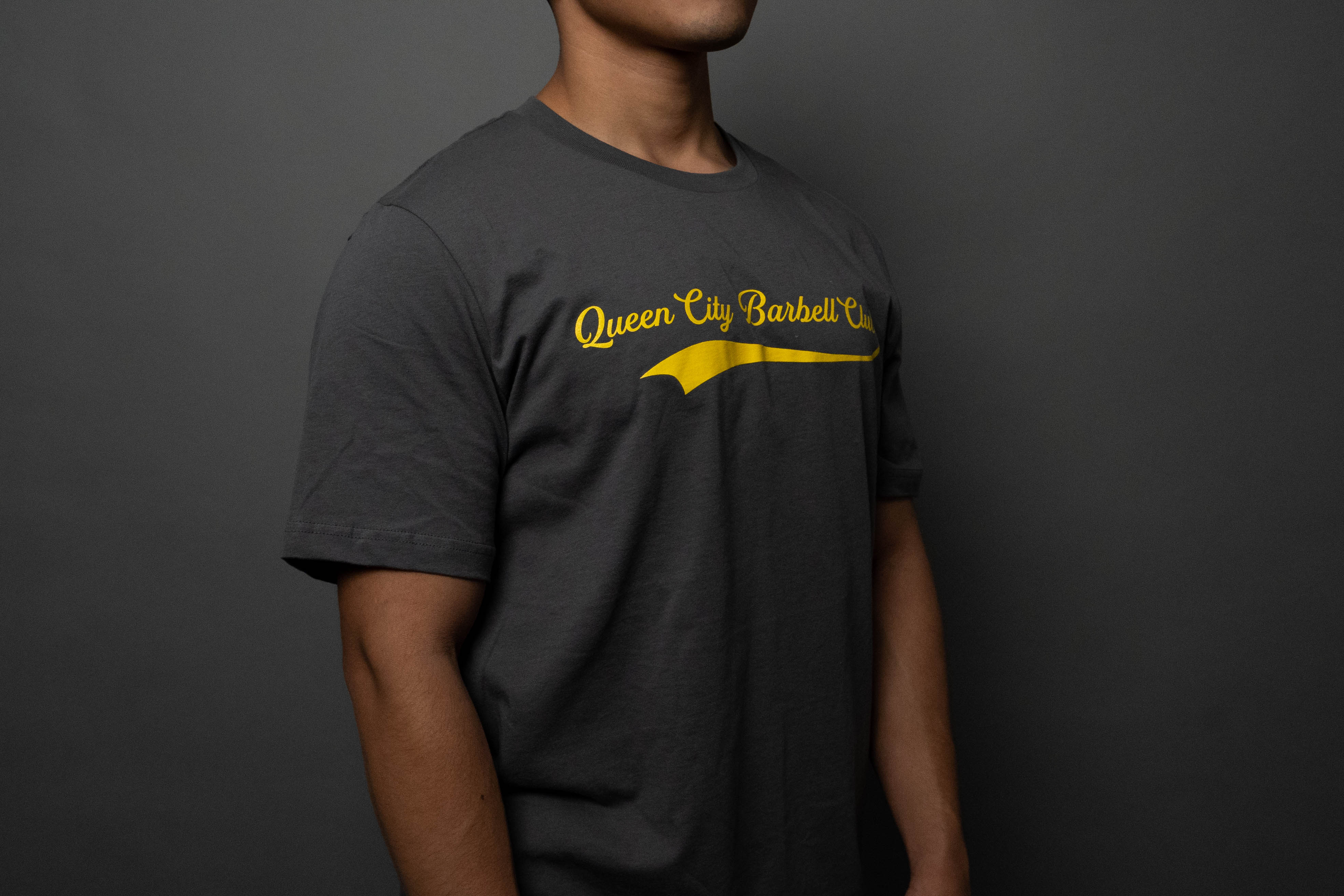 Queen City Barbell Club Scripted Tee // Asphalt