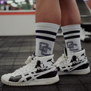 High Crew Socks // Midnight Stripes
