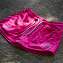 4” INSEAM LUX HOOCHIE SHORTS // VERY PINK