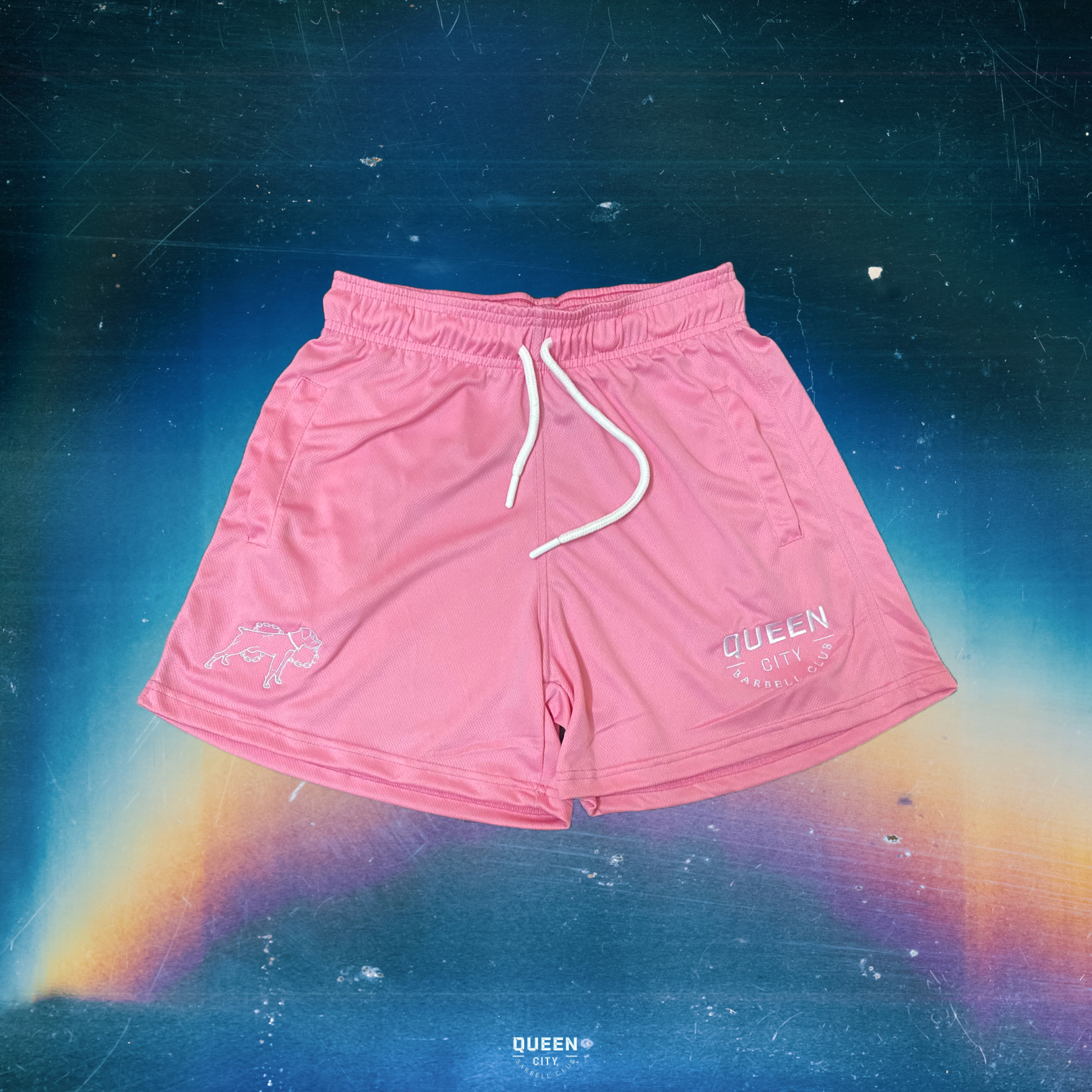 SAMPLE 02 // PINK LIGHTWEIGHT MESH SHORTS