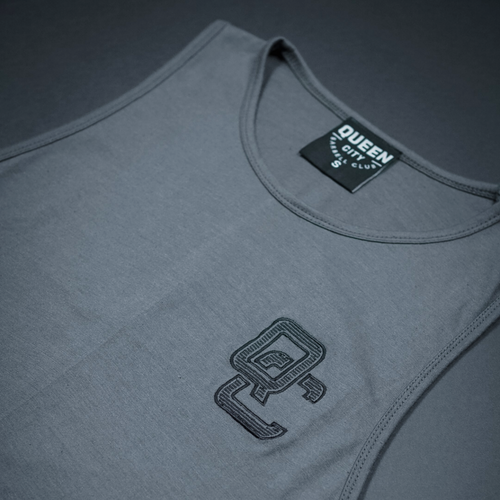 MONOGRAM MUSCLE TANK // CHARCOAL GREY