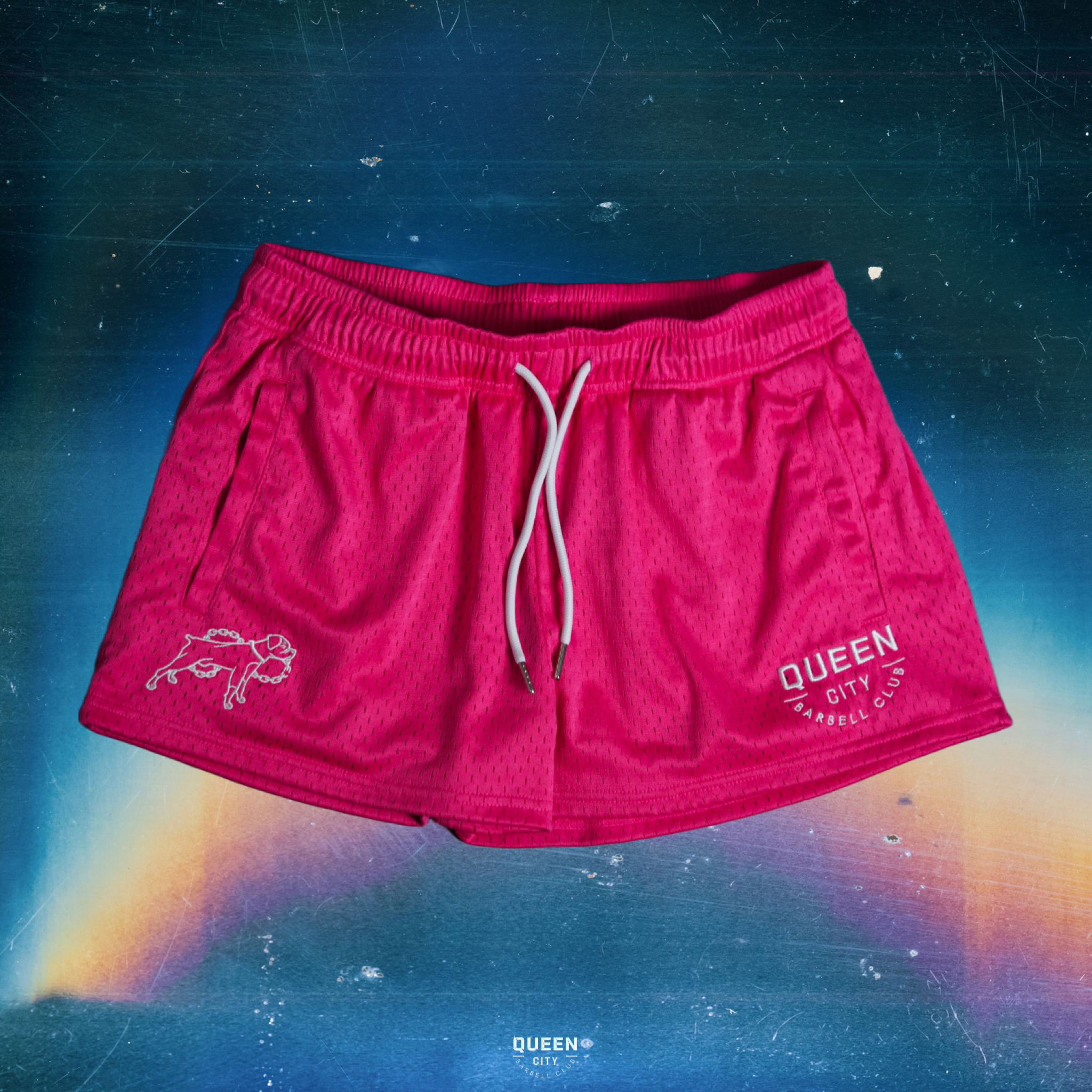 4” INSEAM LUX HOOCHIE SHORTS // VERY PINK