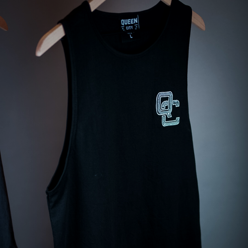 MONOGRAM MUSCLE TANK // BLACK
