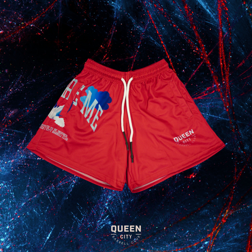 5" Inseam Athletic Shorts // Inspire Me Deep Red