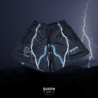5" Inseam Athletic Shorts // Lightning Strike Black